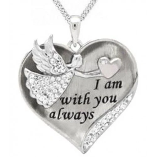 Angel With You Sterling Silver Cremation Ashes Memorial Pendant 3 Angel With You Sterling Silver Cremation Ashes Memorial Pendant