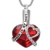 Always In My Heart Ruby - Premium White Gold Plated Stainless Steel Cremation Ashes Jewellery Urn Pendant 2 Always In My Heart Ruby - Premium White Gold Plated Stainless Steel Cremation Ashes Jewellery Urn Pendant -Ornaments Promotion Store alwaysandforeverruby