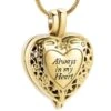 Always In My Heart Urn Locket - Gold Stainless Steel Cremation Ashes Jewellery Urn Pendant 2 Always In My Heart Urn Locket - Gold Stainless Steel Cremation Ashes Jewellery Urn Pendant -Ornaments Promotion Store alwaysinmyheartlocketgold