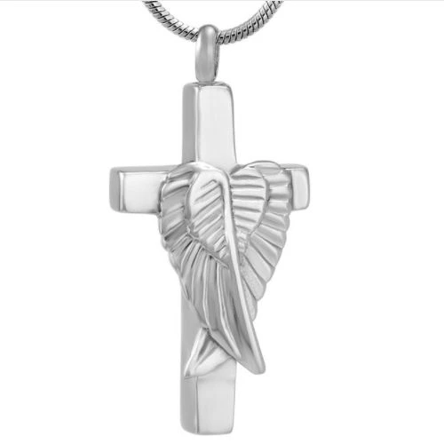 Angelic Cross - Stainless Steel Ashes Memorial Jewellery Pendant 3 Angelic Cross - Stainless Steel Ashes Memorial Jewellery Pendant