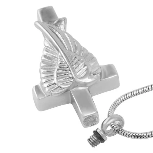 Angelic Cross - Stainless Steel Ashes Memorial Jewellery Pendant 4 Angelic Cross - Stainless Steel Ashes Memorial Jewellery Pendant - Image 2
