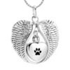 Angel Wings Paw - Stainless Steel Pet Cremation Ashes Memorial Urn Pendant 2 Angel Wings Paw - Stainless Steel Pet Cremation Ashes Memorial Urn Pendant -Ornaments Promotion Store angelwingspaw