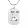 Born Into Heaven Dog Tag -Stainless Steel Cremation Ashes Jewellery Memorial Pendant 1 Born Into Heaven Dog Tag -Stainless Steel Cremation Ashes Jewellery Memorial Pendant -Ornaments Promotion Store bornintoheavendogtag