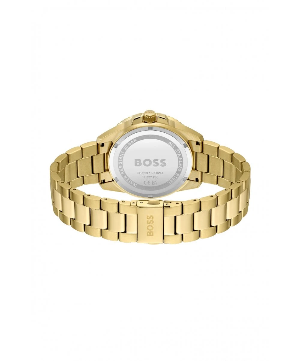BOSS BOSS Ace Black Dial Gold Plated Gents Bracelet Watch 5 BOSS BOSS Ace Black Dial Gold Plated Gents Bracelet Watch - Image 3