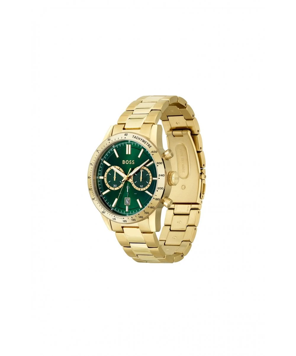 BOSS BOSS Allure Green Dial Gold Plated Gents Bracelet Watch 4 BOSS BOSS Allure Green Dial Gold Plated Gents Bracelet Watch - Image 2