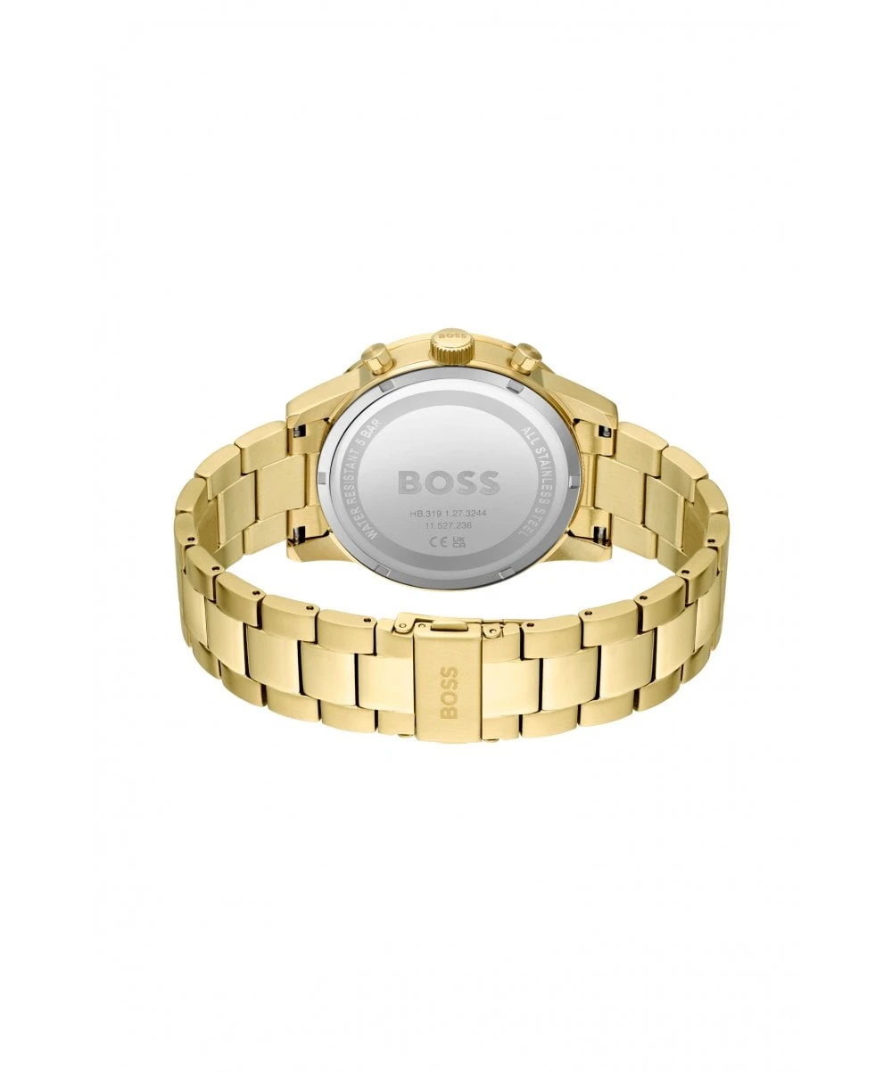 BOSS BOSS Allure Green Dial Gold Plated Gents Bracelet Watch 5 BOSS BOSS Allure Green Dial Gold Plated Gents Bracelet Watch - Image 3