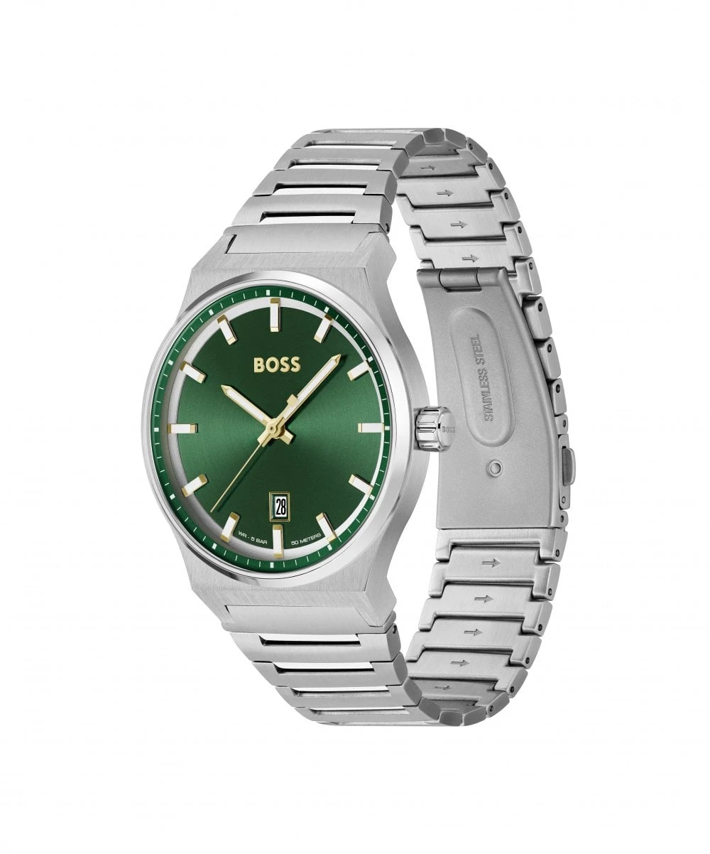 BOSS BOSS Candor Green Dial Gents Bracelet Watch 4 BOSS BOSS Candor Green Dial Gents Bracelet Watch - Image 2
