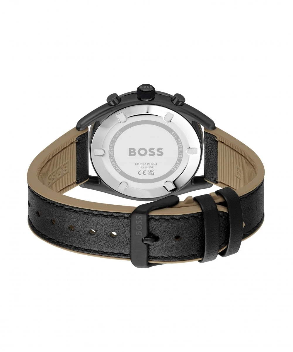 BOSS BOSS Center Court Black & Brown Strap Gents Watch 5 BOSS BOSS Center Court Black & Brown Strap Gents Watch - Image 3