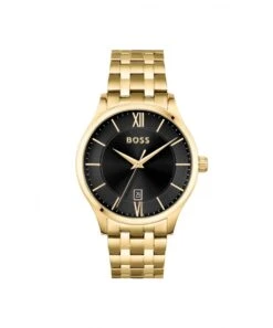 BOSS BOSS Elite Gold Plated Gents Bracelet Watch