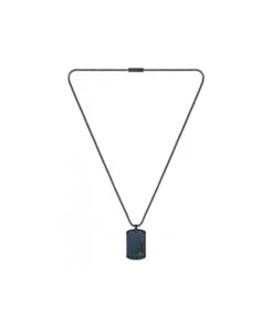 BOSS BOSS Lander Black & Blue Tag Gents Necklace