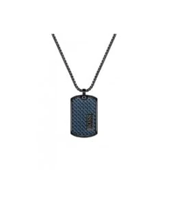 BOSS BOSS Lander Black & Blue Tag Gents Necklace 8 BOSS BOSS Lander Black & Blue Tag Gents Necklace -Ornaments Promotion Store boss lander black blue tag gents necklace p2153 36882 image
