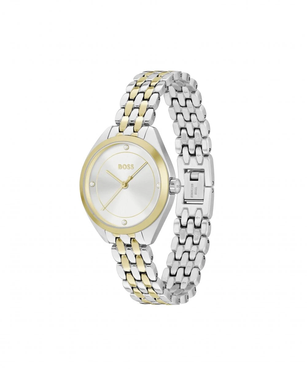 BOSS BOSS Mae Two Tone Crystal Ladies Bracelet Watch 4 BOSS BOSS Mae Two Tone Crystal Ladies Bracelet Watch - Image 2