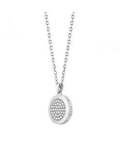 BOSS BOSS Medallion Silver Tone Ladies Necklace