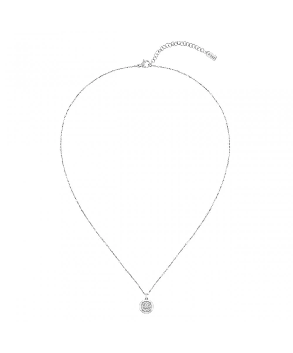 BOSS BOSS Medallion Silver Tone Ladies Necklace 4 BOSS BOSS Medallion Silver Tone Ladies Necklace - Image 2