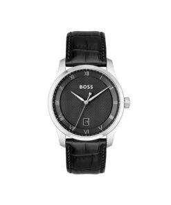 BOSS BOSS Principle Black Leather Strap Gents Watch