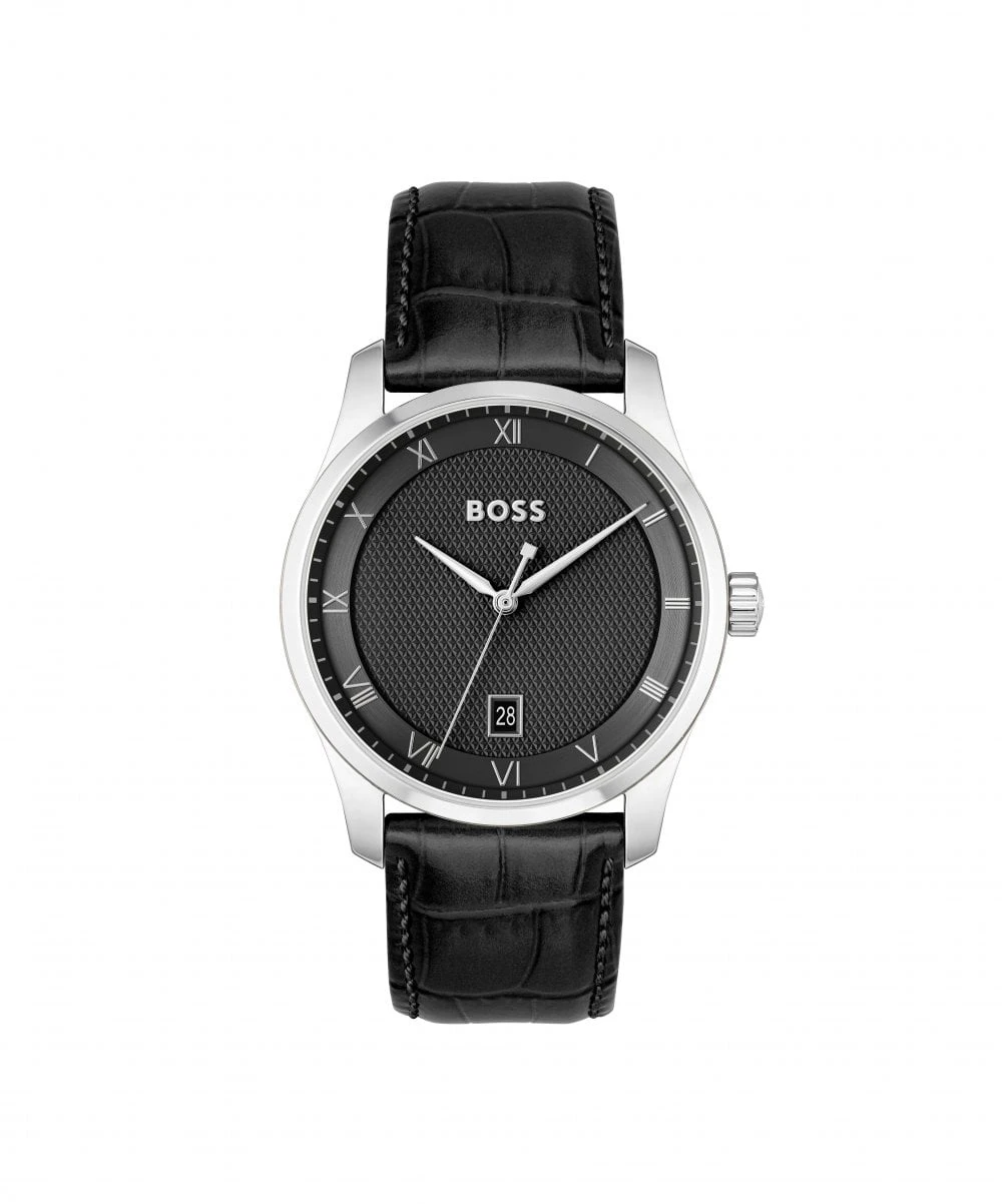BOSS BOSS Principle Black Leather Strap Gents Watch 3 BOSS BOSS Principle Black Leather Strap Gents Watch