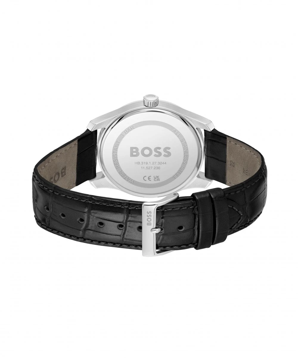 BOSS BOSS Principle Black Leather Strap Gents Watch 5 BOSS BOSS Principle Black Leather Strap Gents Watch - Image 3