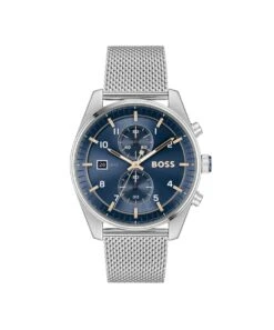BOSS BOSS Skytraveller Blue Dial Mesh Strap Gents Watch