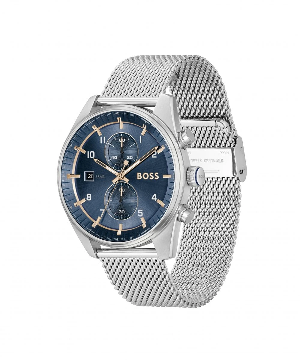 BOSS BOSS Skytraveller Blue Dial Mesh Strap Gents Watch 4 BOSS BOSS Skytraveller Blue Dial Mesh Strap Gents Watch - Image 2