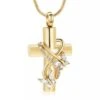 Butterfly Cross Yellow Gold - Stainless Steel Cremation Ashes Jewellery Urn Pendant 1 Butterfly Cross Yellow Gold - Stainless Steel Cremation Ashes Jewellery Urn Pendant -Ornaments Promotion Store butterflycrossyg