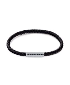 Calvin Klein Calvin Klein Braided Black Leather Gents Bracelet
