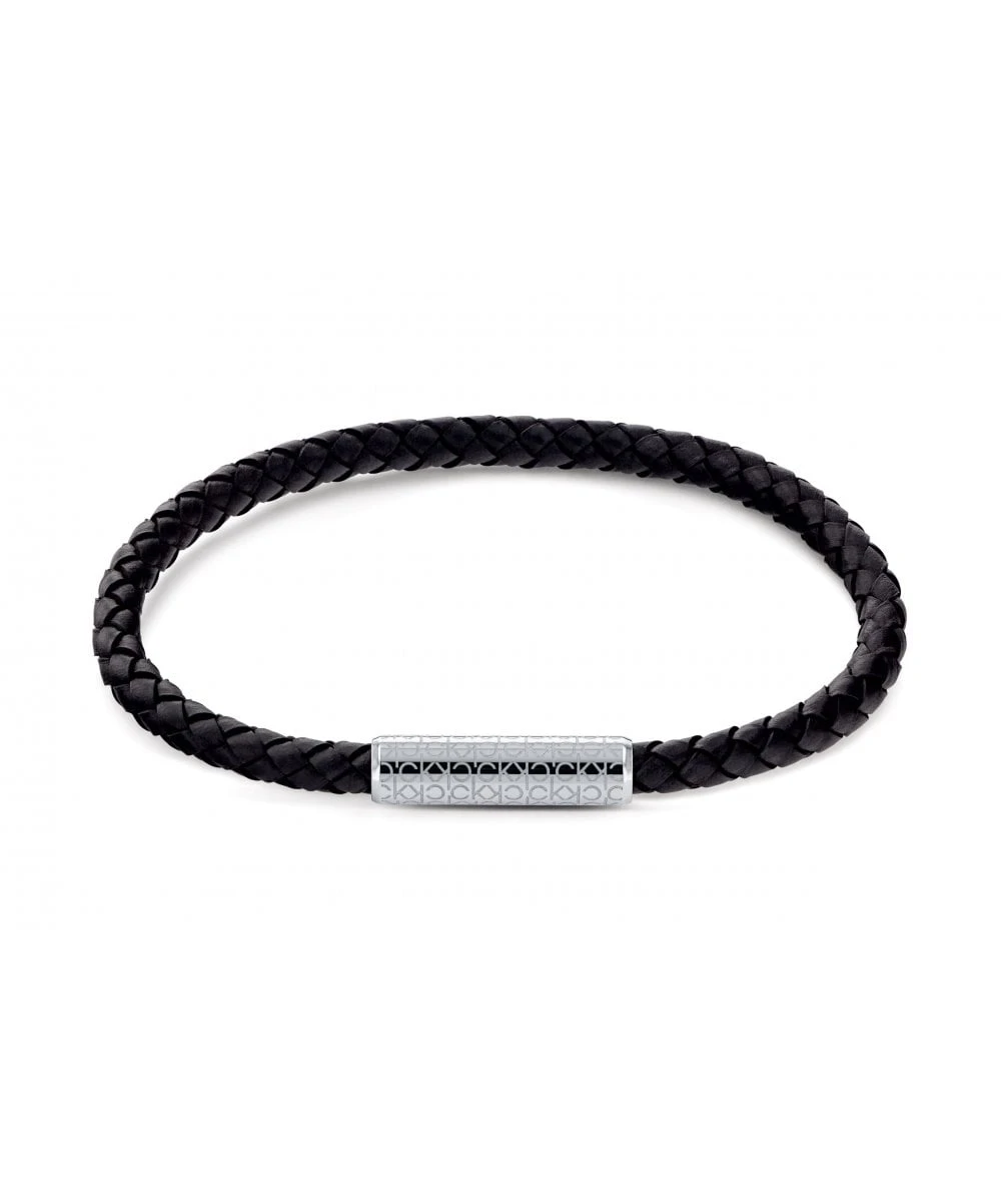 Calvin Klein Calvin Klein Braided Black Leather Gents Bracelet 3 Calvin Klein Calvin Klein Braided Black Leather Gents Bracelet