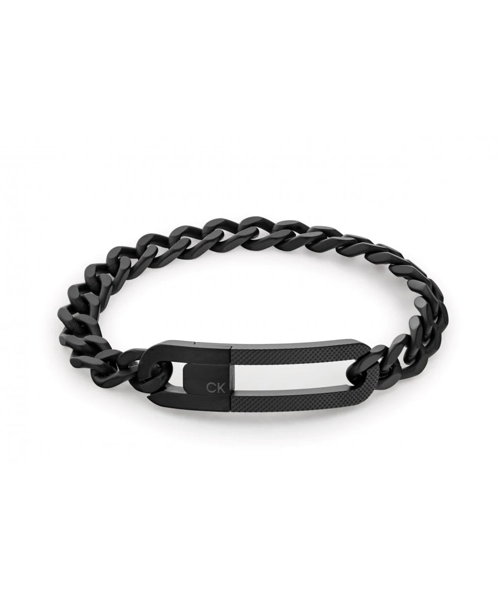 Calvin Klein Calvin Klein Chain Link Black Plated Gents Bracelet 3 Calvin Klein Calvin Klein Chain Link Black Plated Gents Bracelet