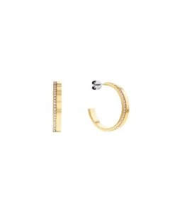 Calvin Klein Calvin Klein Minimal Linear Gold Plated Ladies Hoop Earrings