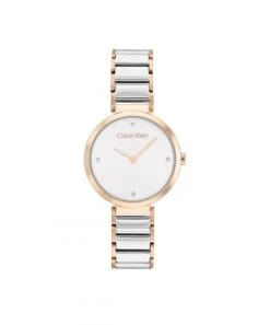 Calvin Klein Calvin Klein Minimalistic T Bar Two Tone Ladies Bracelet Watch