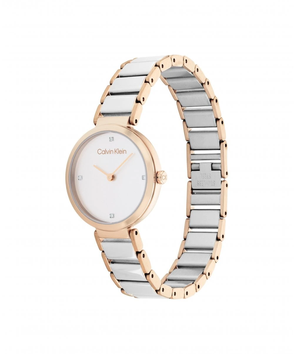 Calvin Klein Calvin Klein Minimalistic T Bar Two Tone Ladies Bracelet Watch 4 Calvin Klein Calvin Klein Minimalistic T Bar Two Tone Ladies Bracelet Watch - Image 2