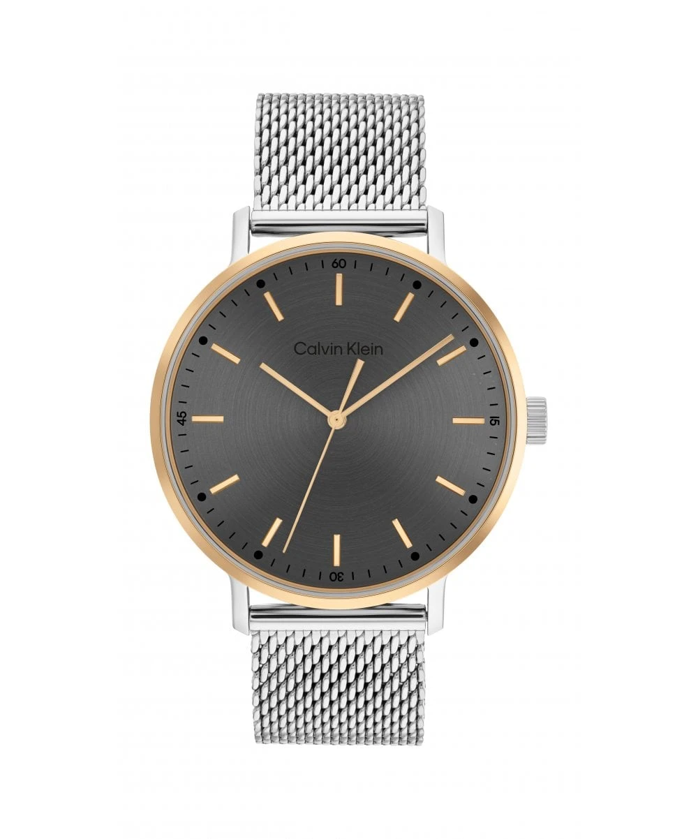 Calvin Klein Calvin Klein Modern Mesh Two Tone Gents Bracelet Watch 3 Calvin Klein Calvin Klein Modern Mesh Two Tone Gents Bracelet Watch