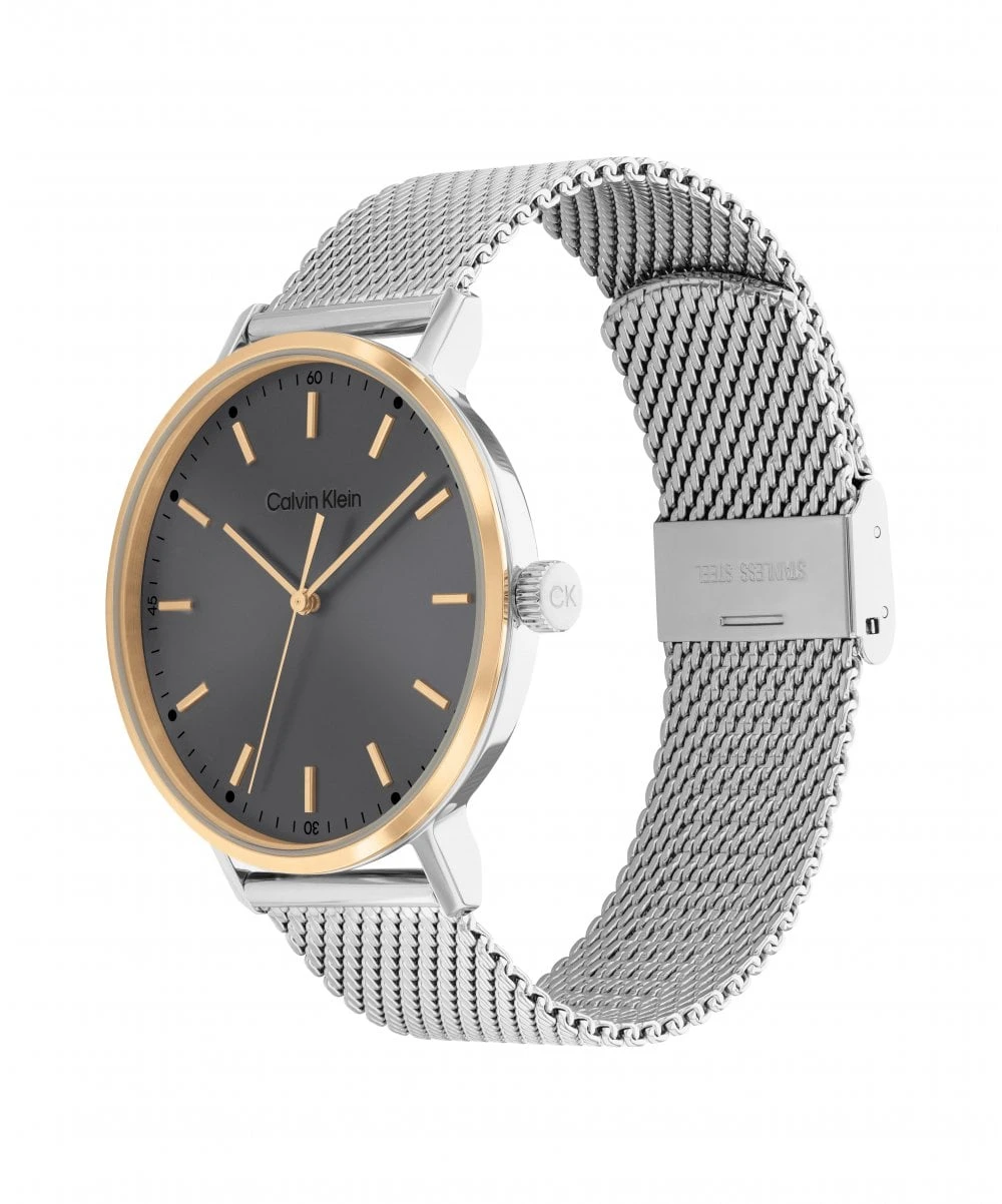 Calvin Klein Calvin Klein Modern Mesh Two Tone Gents Bracelet Watch 4 Calvin Klein Calvin Klein Modern Mesh Two Tone Gents Bracelet Watch - Image 2
