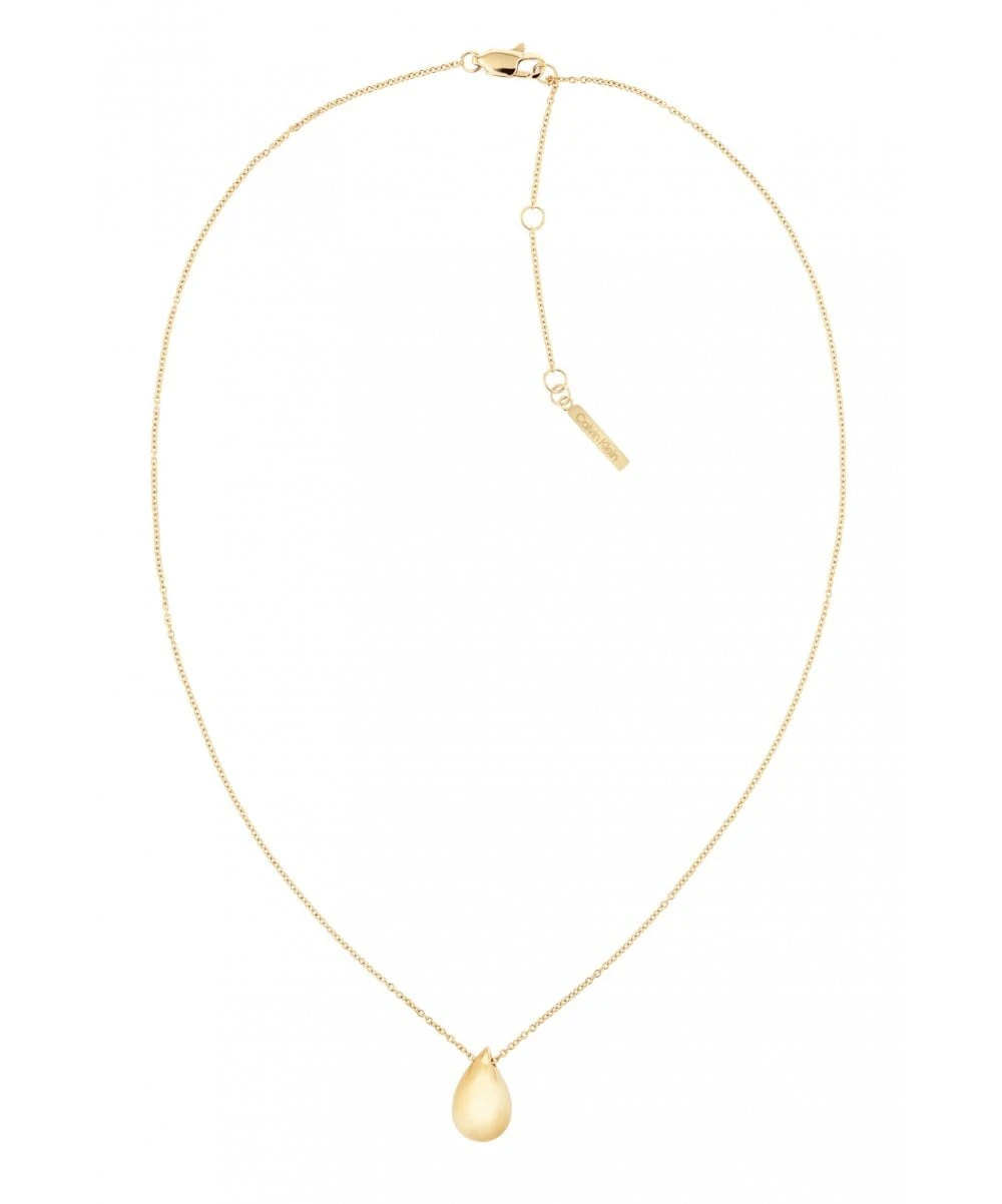 Calvin Klein Calvin Klein Sculptured Drops Gold Plated Ladies Necklace 3 Calvin Klein Calvin Klein Sculptured Drops Gold Plated Ladies Necklace