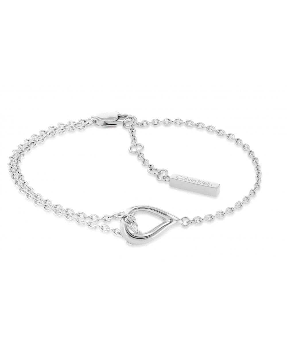 Calvin Klein Calvin Klein Sculptured Drops Silver Tone Ladies Bracelet 3 Calvin Klein Calvin Klein Sculptured Drops Silver Tone Ladies Bracelet