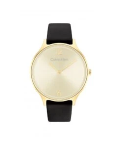 Calvin Klein Calvin Klein Timeless Ladies Black Leather Strap Watch