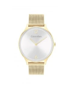 Calvin Klein Calvin Klein Timeless Mesh Gold Plated Ladies Bracelet Watch