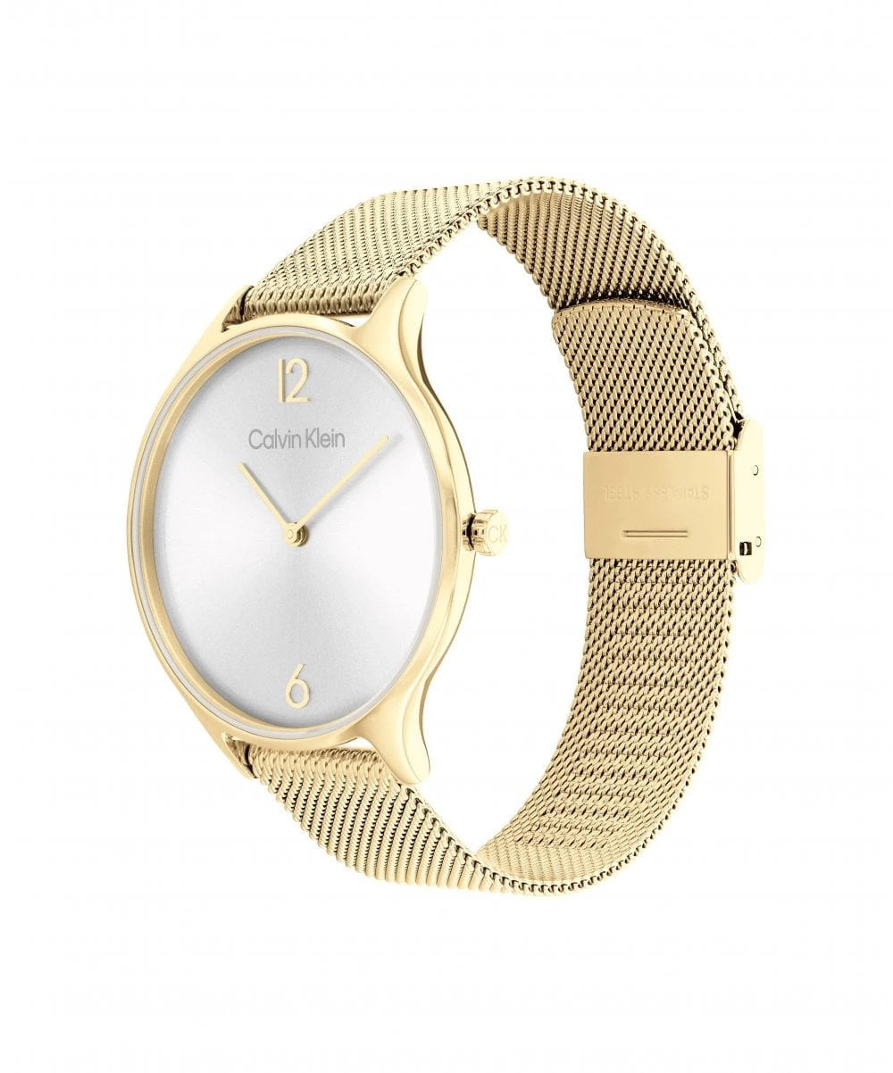 Calvin Klein Calvin Klein Timeless Mesh Gold Plated Ladies Bracelet Watch 4 Calvin Klein Calvin Klein Timeless Mesh Gold Plated Ladies Bracelet Watch - Image 2