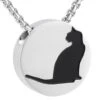 Slide Cat Circle - Stainless Steel Pet Ashes Jewellery Memorial Pendant 2 Slide Cat Circle - Stainless Steel Pet Ashes Jewellery Memorial Pendant -Ornaments Promotion Store catcircle