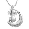 Cat Moon - Stainless Steel Cremation Ashes Jewellery Pendant -Ornaments Promotion Store catmoon