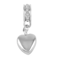 Heart Charm - Stainless Steel Cremation Ashes Memorial Jewellery