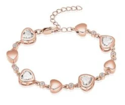 Chasing Hearts Bracelet - Rose Gold Stainless Steel Cremation Ashes Jewellery