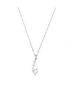 ChloBo ChloBo Delicate Cube Chain Interlocking Heart & Angel Wing Necklace