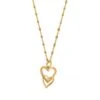 ChloBo ChloBo Gold Mini Cube Chain Interlocking Heart Necklace 1 ChloBo ChloBo Gold Mini Cube Chain Interlocking Heart Necklace -Ornaments Promotion Store chlobo gold mini cube chain interlocking heart necklace p3024 26378 image