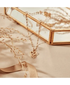 ChloBo ChloBo Gold Mini Cube Chain Interlocking Heart Necklace 7 ChloBo ChloBo Gold Mini Cube Chain Interlocking Heart Necklace -Ornaments Promotion Store chlobo gold mini cube chain interlocking heart necklace p3024 26380 image