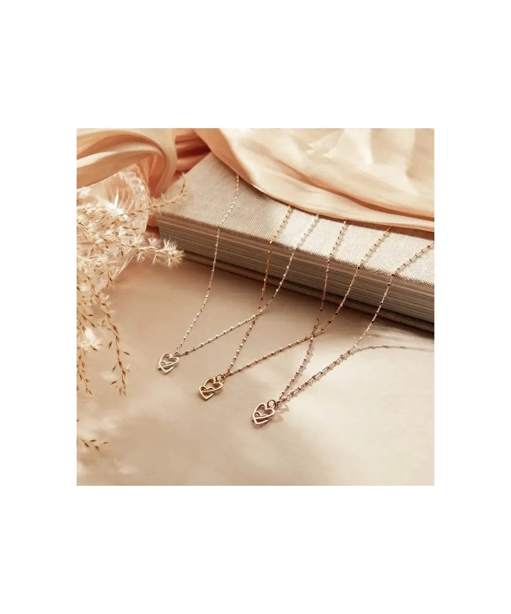 ChloBo ChloBo Mini Cube Chain Interlocking Heart Necklace 6 ChloBo ChloBo Mini Cube Chain Interlocking Heart Necklace - Image 4