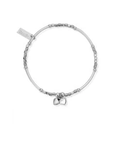 ChloBo ChloBo Mini Noodle Cube Double Hearts Bracelet