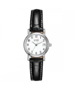 Citizen Citizen Eco-Drive Black Leather Strap Ladies Watch