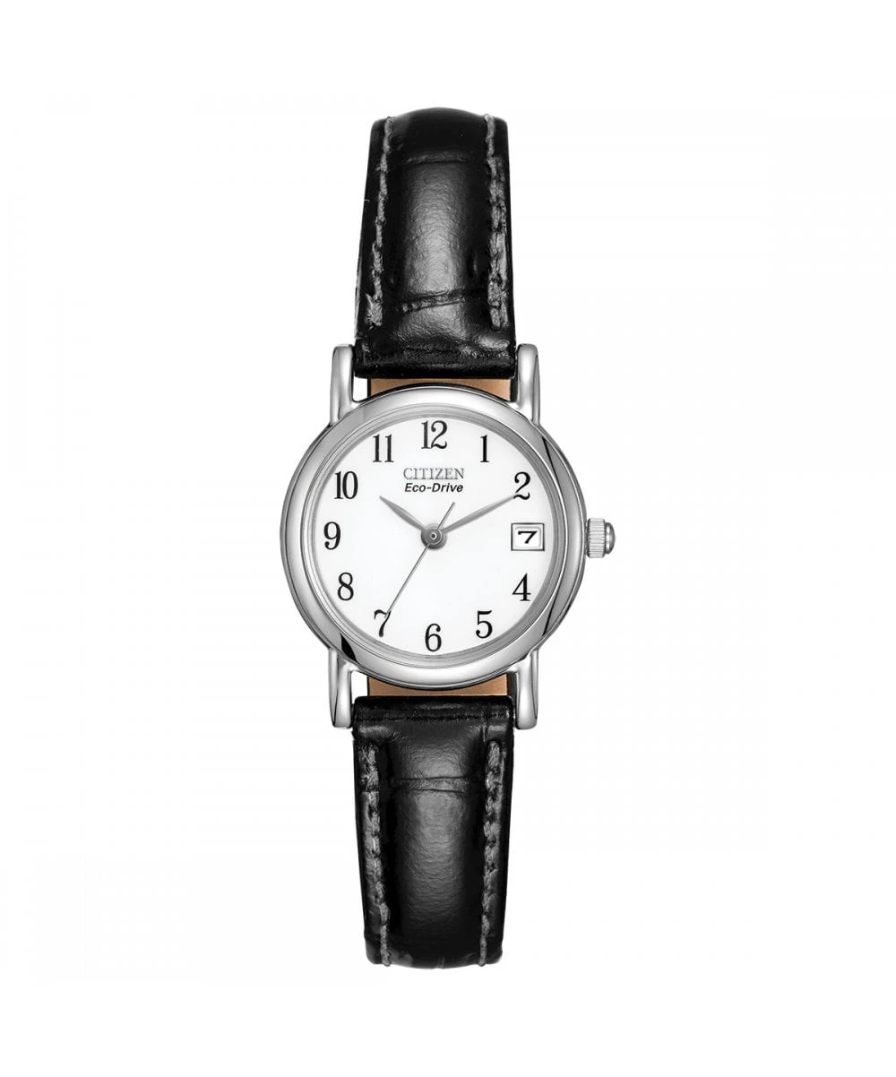 Citizen Citizen Eco-Drive Black Leather Strap Ladies Watch 3 Citizen Citizen Eco-Drive Black Leather Strap Ladies Watch