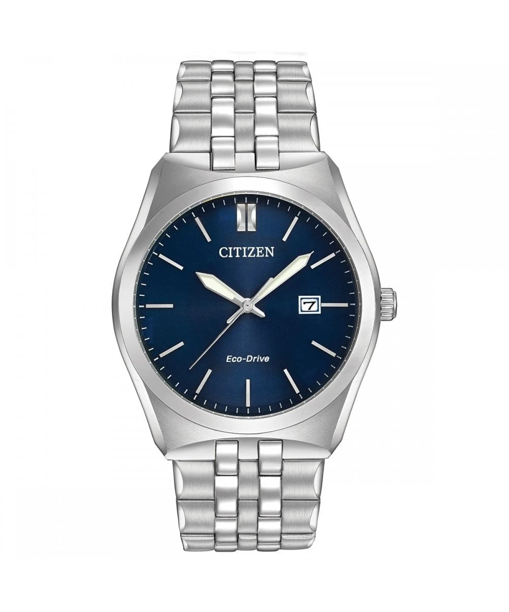 Citizen Citizen Eco-Drive Gents Blue & Silver Bracelet Watch 3 Citizen Citizen Eco-Drive Gents Blue & Silver Bracelet Watch