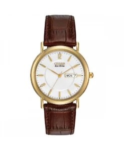 Citizen Citizen Eco-Drive Gents Brown Leather Strap Watch